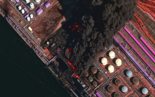 Ключова установка одного з найбільших НПЗ Росії палає після удару дронів СБУ