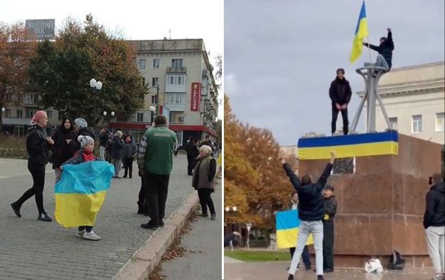 Люди скандируют ВСУ и обнимают воинов: эмоциональные видео из освобожденного Херсона