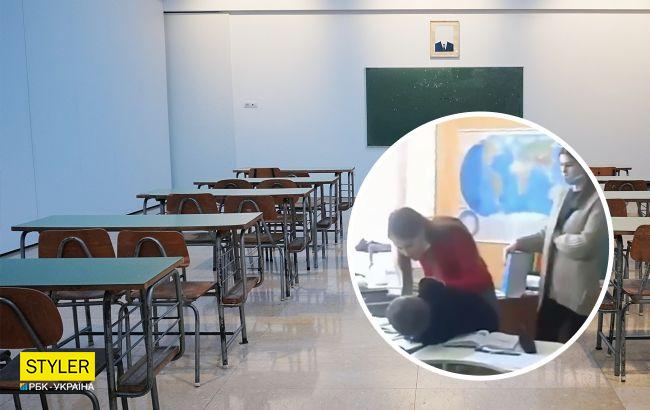"Я ничего плохого не сделал!" В Харькове учительница повалила ученика на парту (видео) 