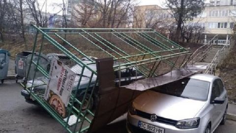Шквальный ветер во Львове нанес серьезных убытков