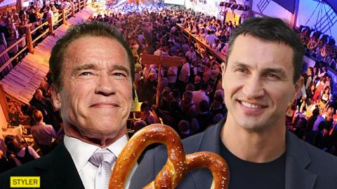 Кличко і Шварценеггер не поділили крендель під час вечірки