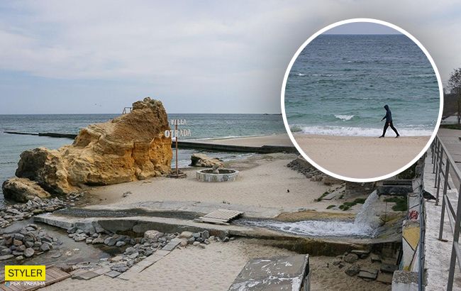 В сети появились печальные фото пустых пляжей Одессы