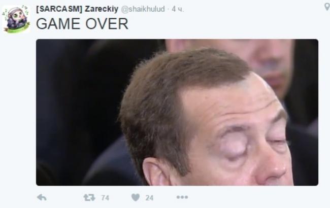 Соцсети: Медведев заснул под выступление Путина
