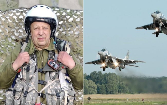 Un héroe-piloto, el Coronel de las Fuerzas Armadas de Ucrania Abuelo murió en una batalla aérea.  Dirigió la brigada Fantasma de Kyiv