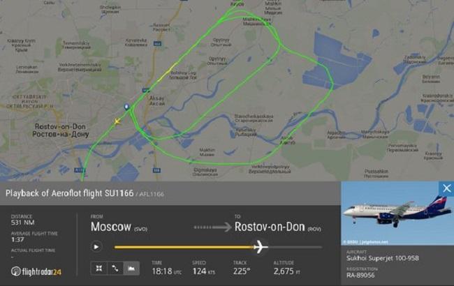 Перед катастрофою Boeing інший лайнер тричі намагався сісти в Ростові