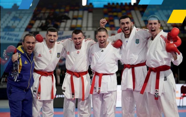Впервые в истории. Украинские каратисты завоевали "золото" на ЧЕ по командному кумите
