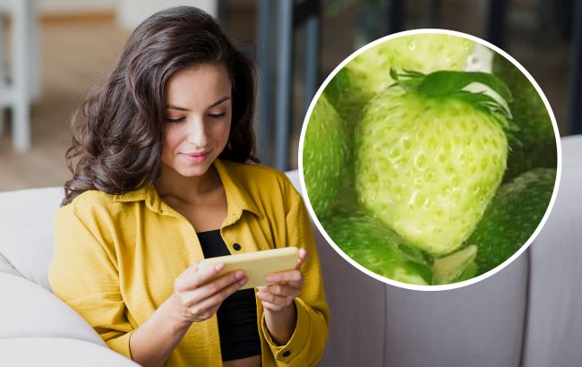 Эта оптическая иллюзия ошарашила сеть. Внимательно посмотрите на зеленую клубнику (фото)