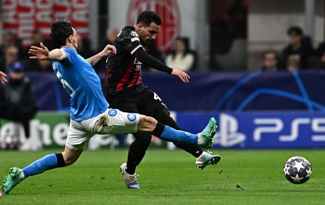 Лига чемпионов: "Милан" одержал скромную победу над "Наполи" в первом четвертьфинале