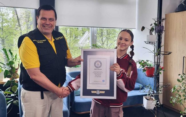 12-летняя украинка во второй раз установила рекорд Книги Гиннеса: вот что она сделала