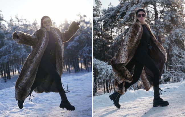 Экошуба и ботинки на тракторной подошве: зимний "лук" бывшей Цымбалюка