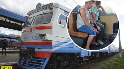 В сети показали "трешовую" украинскую электричку: что там только не делают