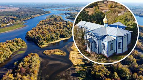 Острівне царство та водяні лабіринти: фотограф опублікував видовищні кадри села на берегах Дніпра