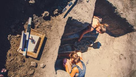 В Запорожской области обнаружили скелет древнего охранника (видео)