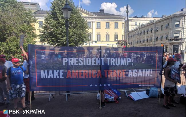 В Хельсинки продолжаются акции перед встречей Трампа и Путина