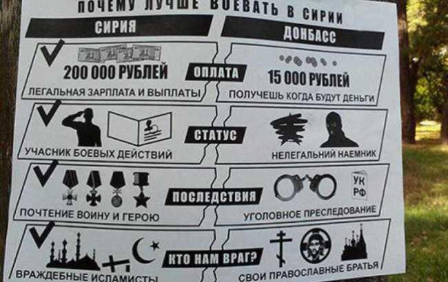 В Донецке агитируют ехать воевать в Сирию