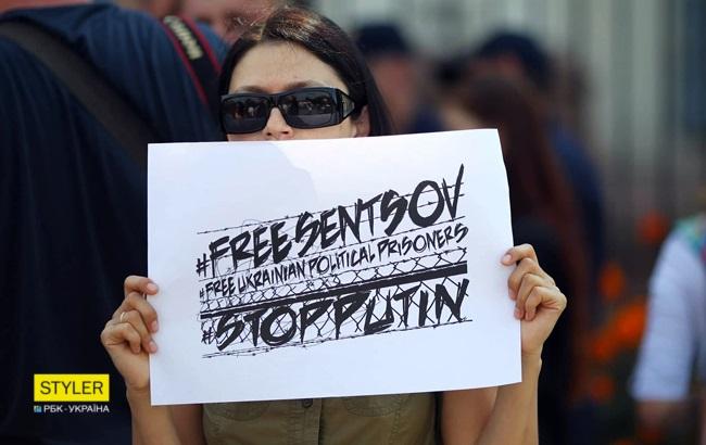 100 дней голодовки: в Киеве прошла акция в поддержку Олега Сенцова