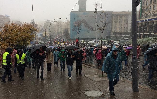Полиция назвала число участников марша в центре Киева