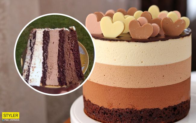 Торт "Три шоколада": готовится за 15 минут без выпекания