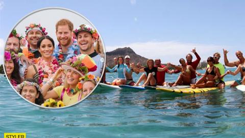 "Яскрава п'ятниця": Меган Маркл і принц Гаррі відвідали пляжну вечірку з серфінгістами