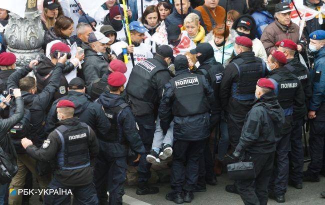 ФОПы снова протестуют в Киеве. Произошла стычка с полицией
