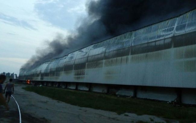 В Киевской области произошел пожар на птицефабрике