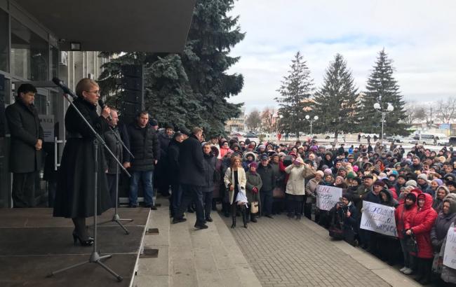 Тимошенко: холод в Смеле стал следствием решений Порошенко поднять цену на газ