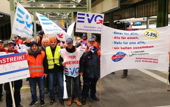 В Германии началась масштабная забастовка железнодорожников