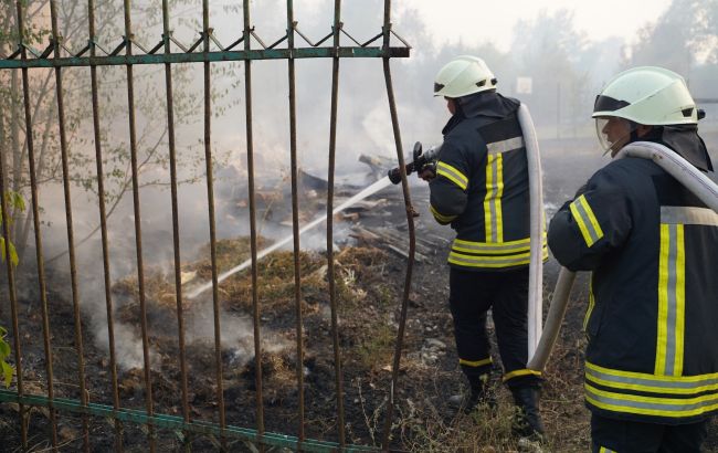 В Донецкой области из-за пожара травы загорелись дома