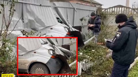 Под Киевом пьяный водитель протаранил двор частного дома и напал на людей