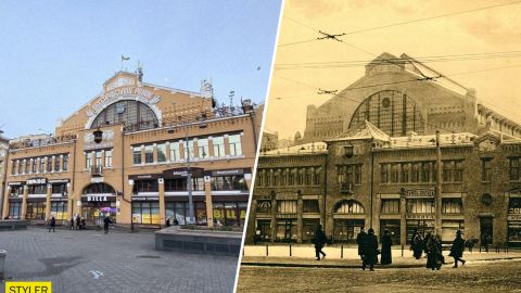 Бессарабка в Києві 100 років тому і зараз: в мережі показали унікальні фото