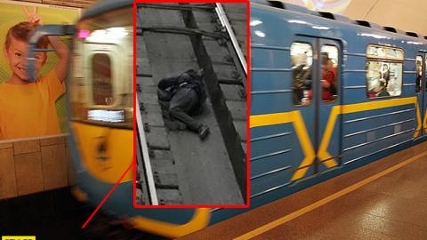 На крики не реагировал: в Киеве мужчина уснул на рельсах метро