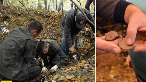 В лісі Івано-Франківської області знайдено загадкове поховання