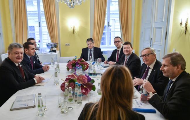 Порошенко обсудил с главой Еврокомиссии макрофинансовую помощь Украине