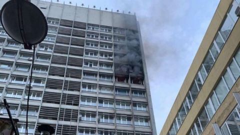 У Києві горіла будівля "Київпроекту"