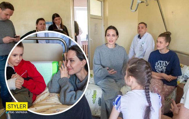 Анджелина Джоли поделилась суперсилой с маленькими украинцами: трогательные фото