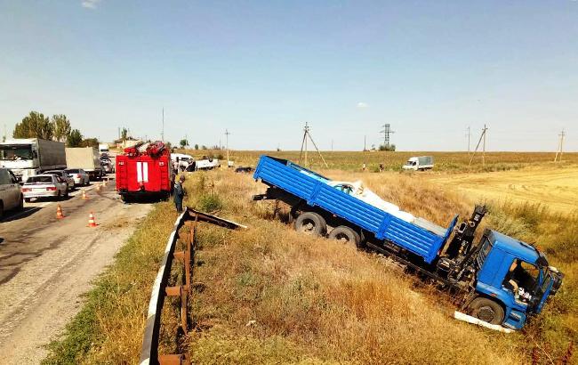 В Запорожской области маршрутка столкнулась с грузовиком, 6 погибших