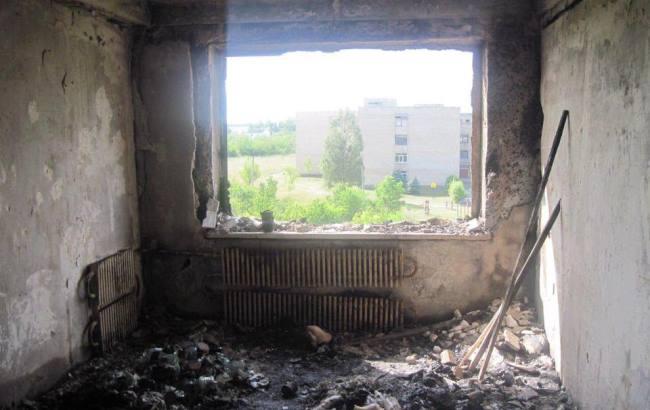 В сети показали, как выглядит загоревшийся в результате обстрела дом в Красногоровке