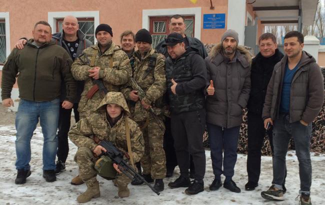 Актеры студии "Квартал 95" встретились с украинскими военными