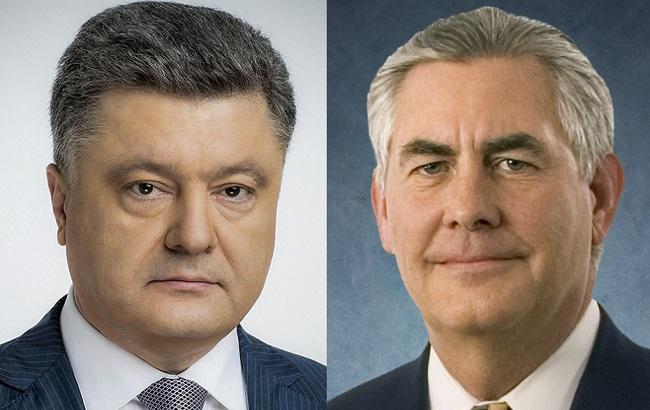 Порошенко и Тиллерсон обсудили шаги по развёртыванию миссии ООН в Донбассе