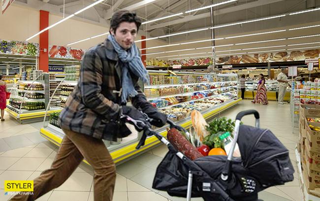 В Киеве задержали мужчину, который воровал в супермаркетах с помощью детской коляски