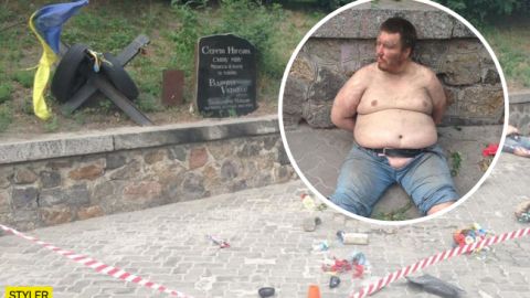 В Киеве разрушили мемориал Небесной сотни: кем оказался вандал