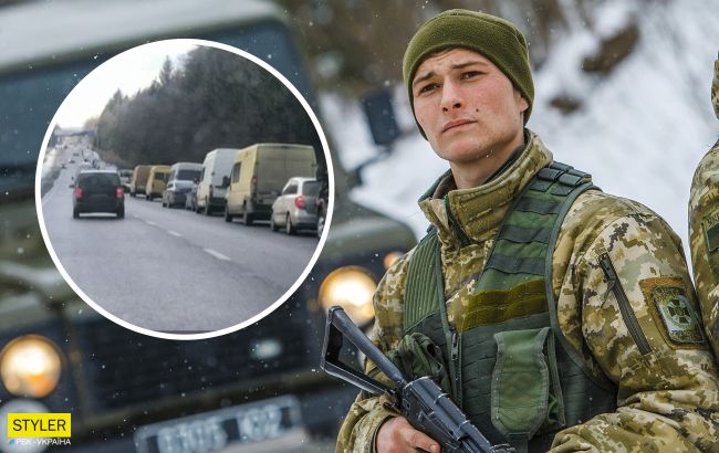 На западных границах Украины огромные очереди из машин: что происходит