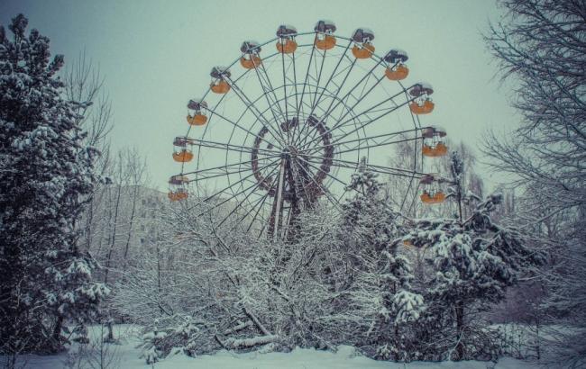 Чернобыль засыпало снегом