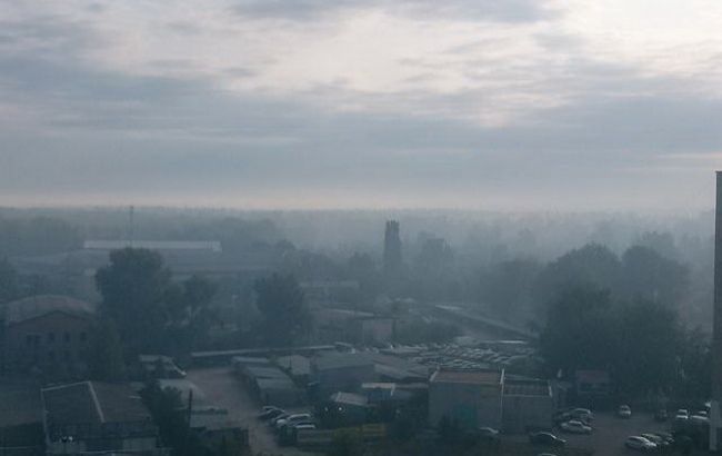 Под Киевом загорелся лес, задымлен район ДВРЗ