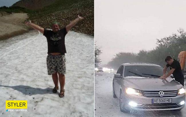 "Сніговий" град під Одесою переполошив українців: які ще сюрпризи готує погода (відео)