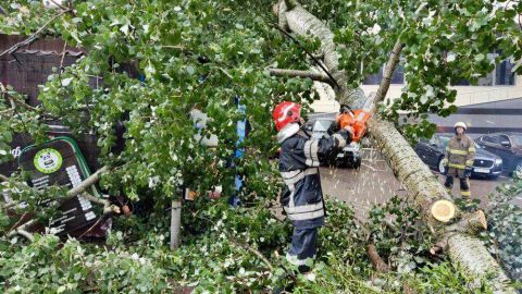 ГСЧС сообщила о пострадавших из-за урагана в Киеве