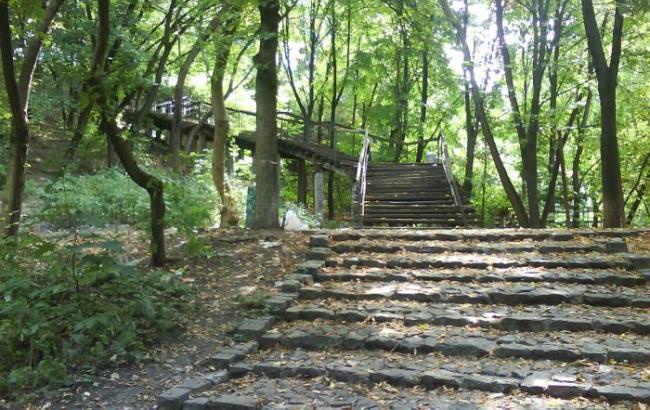 В Киеве приостановили реконструкцию лестницы на Пейзажной аллее из-за древней находки