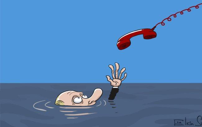 Художник из РФ показал разговор Трампа с Путиным в одной карикатуре