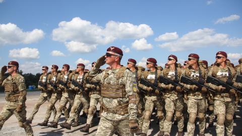 Украинские военные провели первую репетицию парада ко Дню Независимости