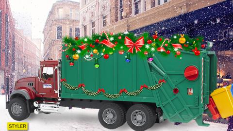В России решили создать праздничное настроение с помощью мусоровозов
